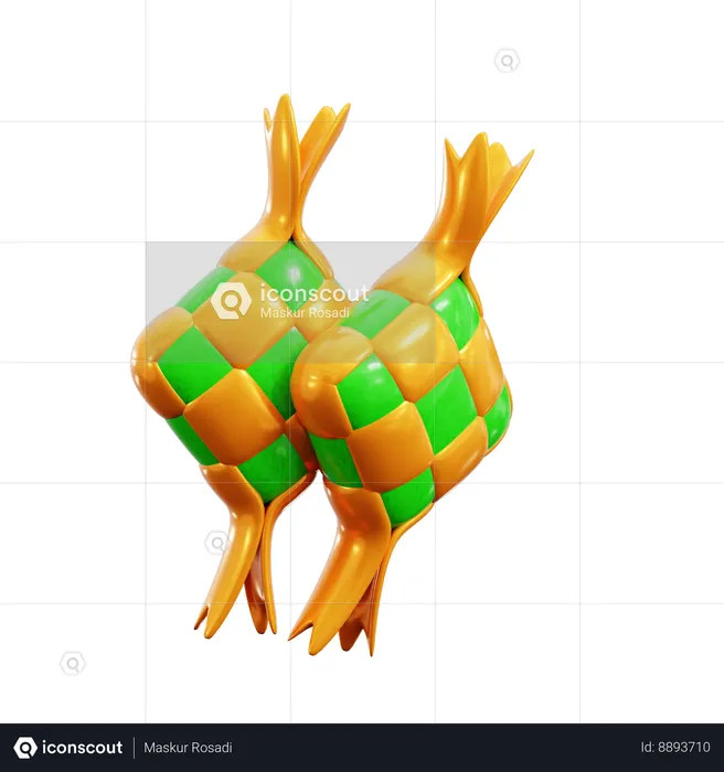 Ketupat  3D Icon