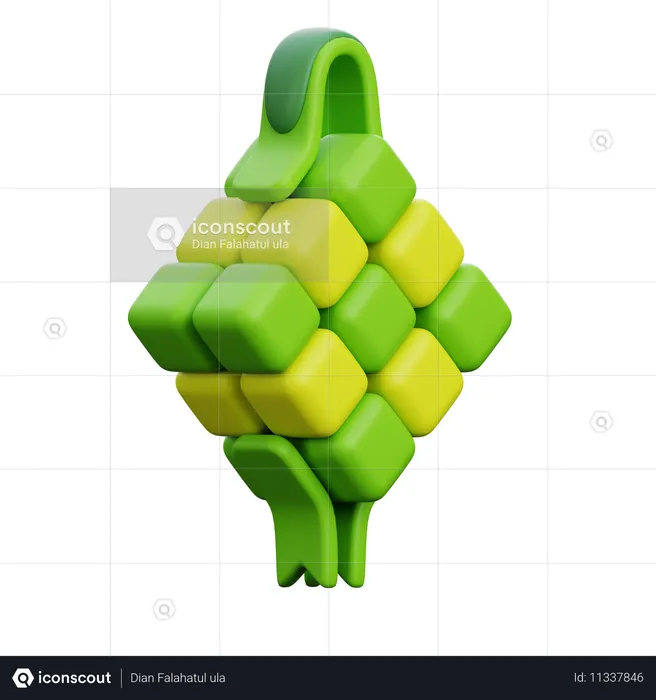 Ketupat  3D Icon