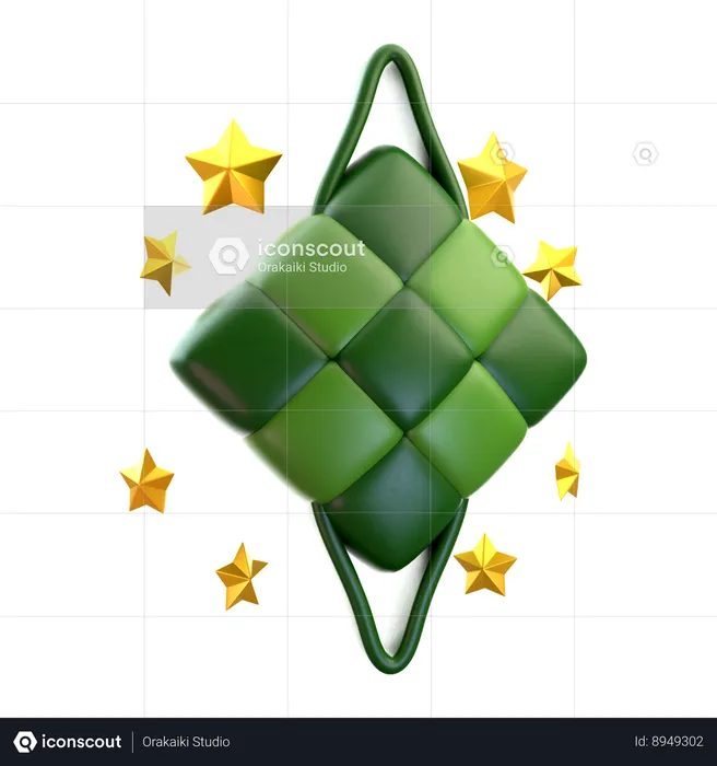 Ketupat  3D Icon