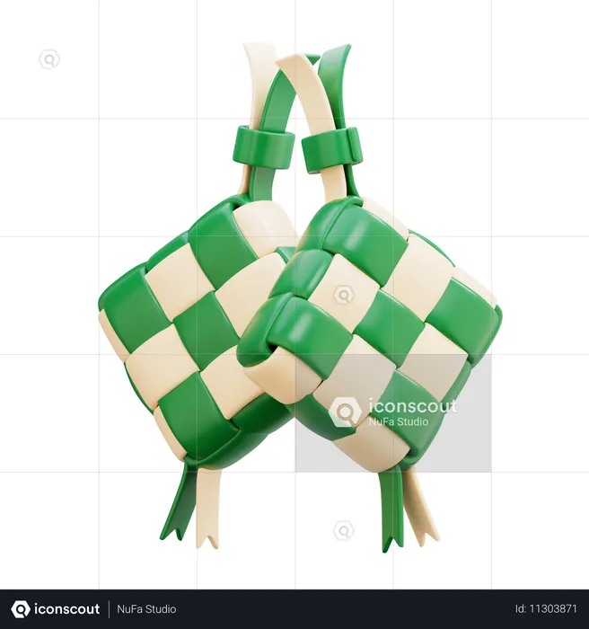 Ketupat  3D Icon