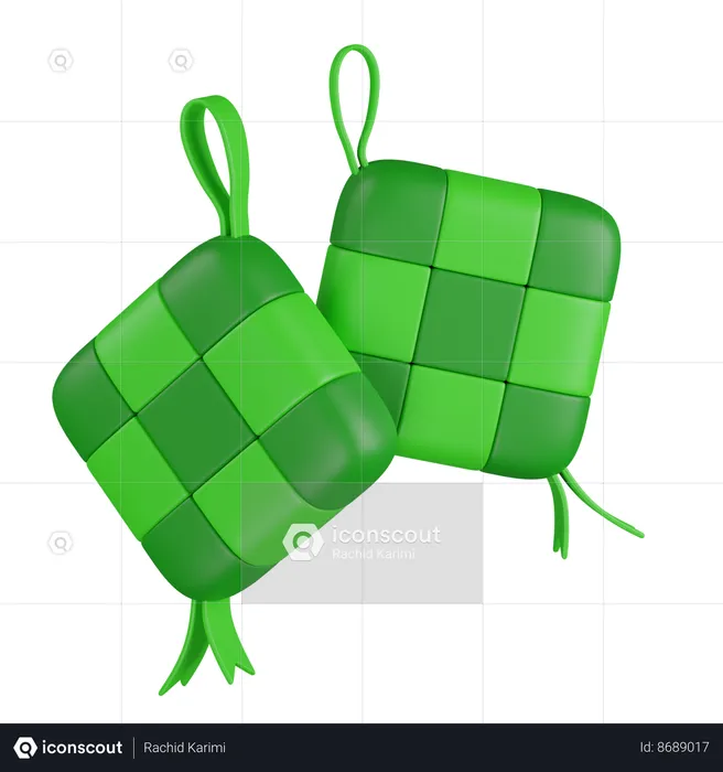 KETUPAT  3D Icon