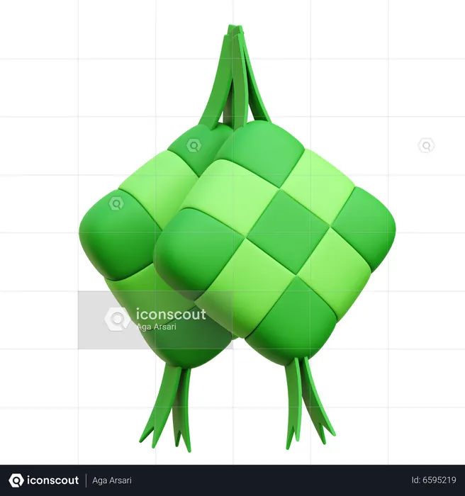 Ketupat  3D Icon