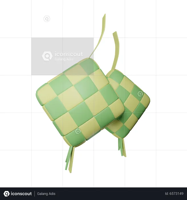 Ketupat  3D Icon