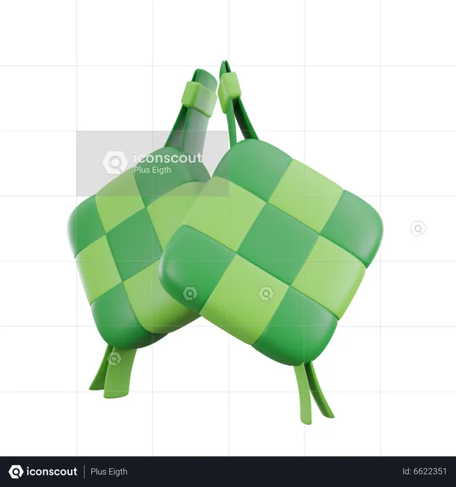 Ketupat  3D Icon