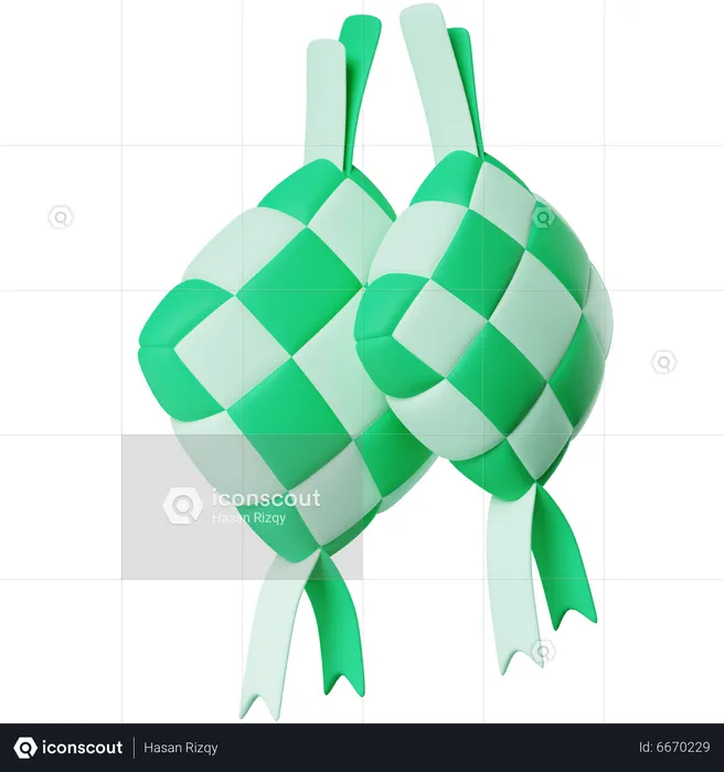 Ketupat  3D Icon