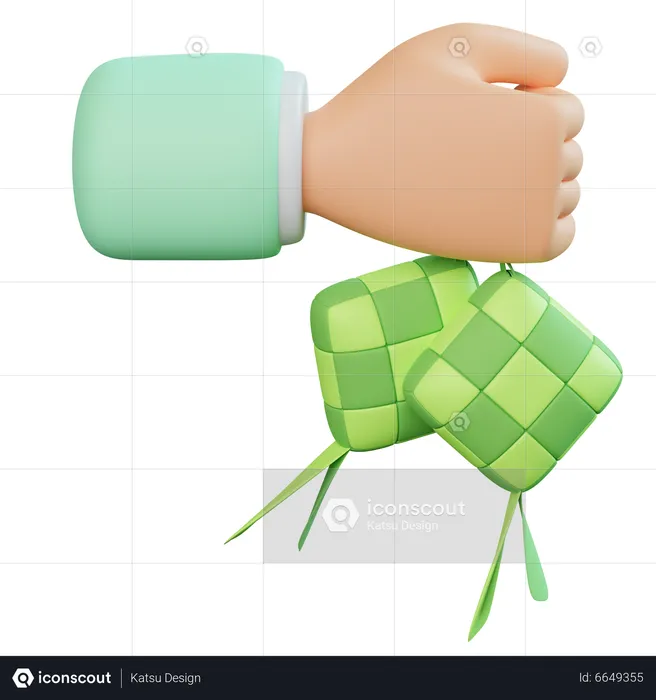 Ketupat  3D Icon