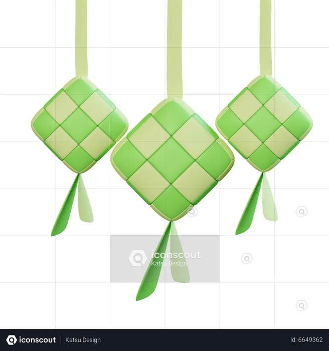 Ketupat  3D Icon