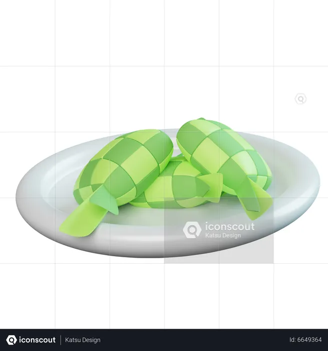 Ketupat  3D Icon