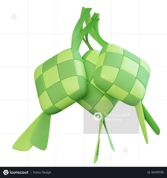 Ketupat  3D Icon