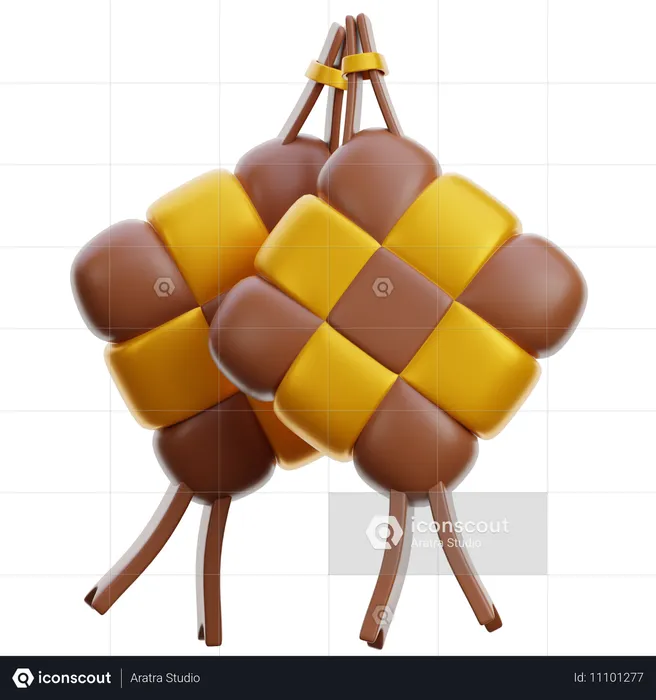 Ketupat  3D Icon