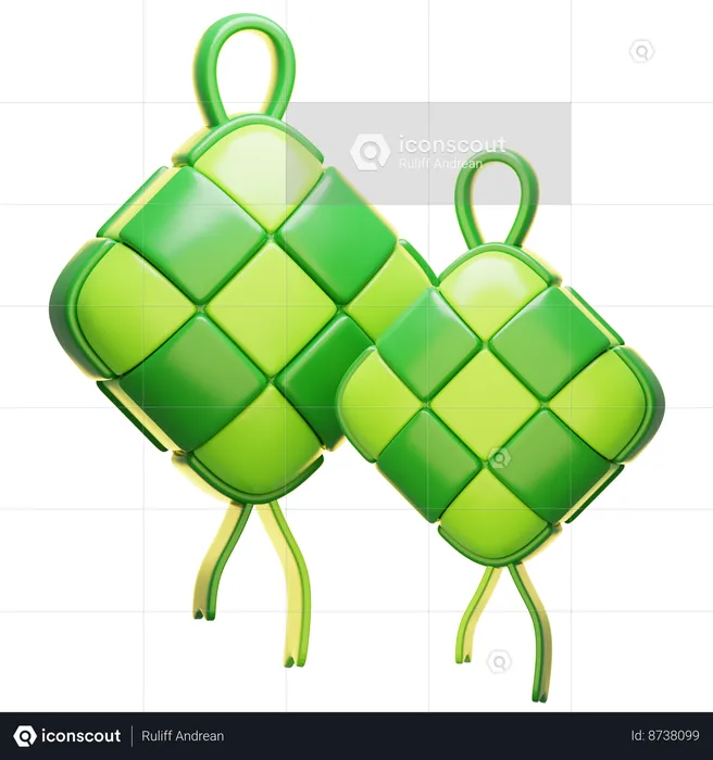 Ketupat  3D Icon