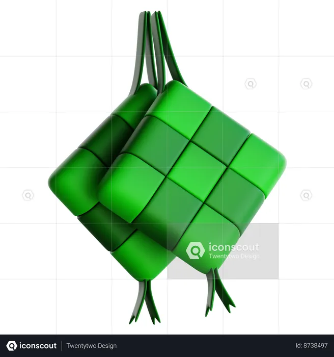 Ketupat  3D Icon