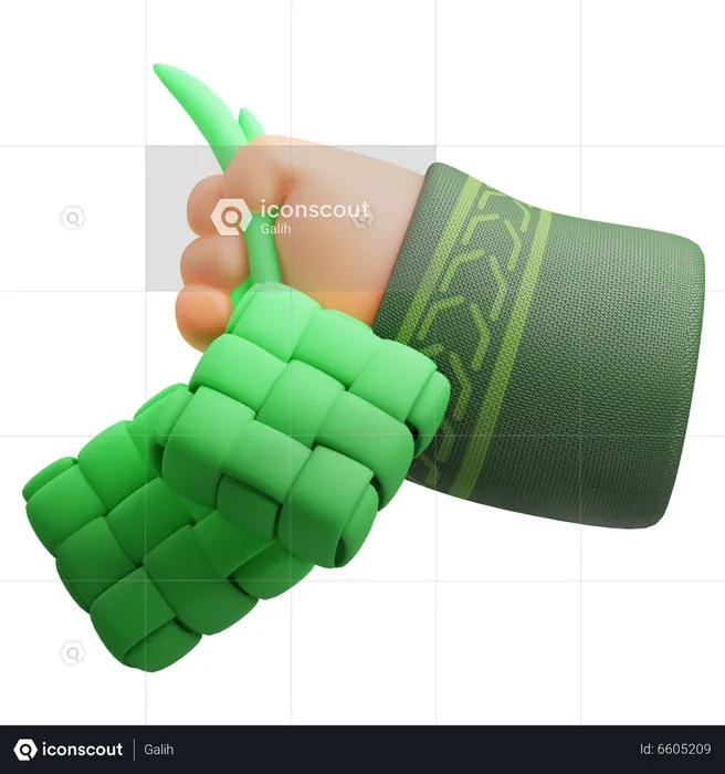 Ketupat  3D Icon