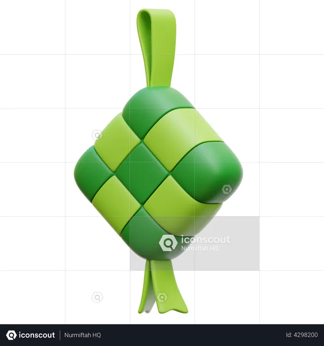 Ketupat  3D Illustration