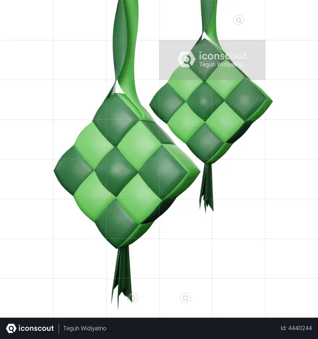 Ketupat  3D Illustration