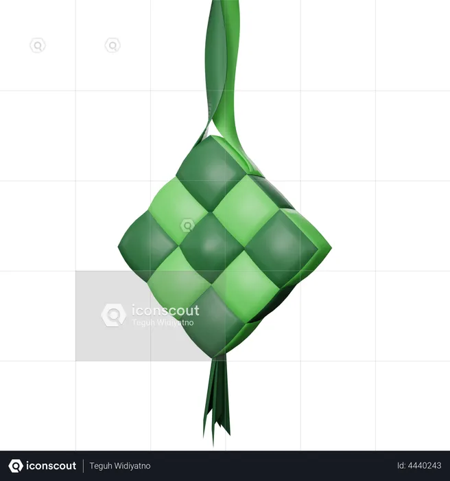 Ketupat  3D Illustration