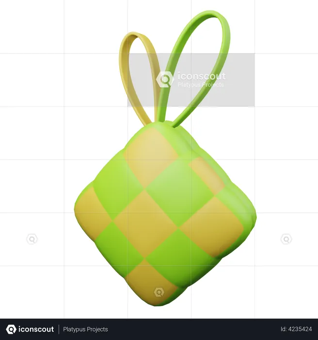 Ketupat  3D Illustration