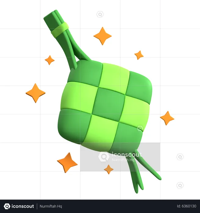 Ketupat  3D Icon