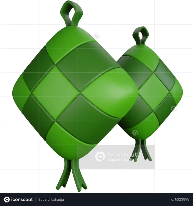 Ketupat  3D Icon