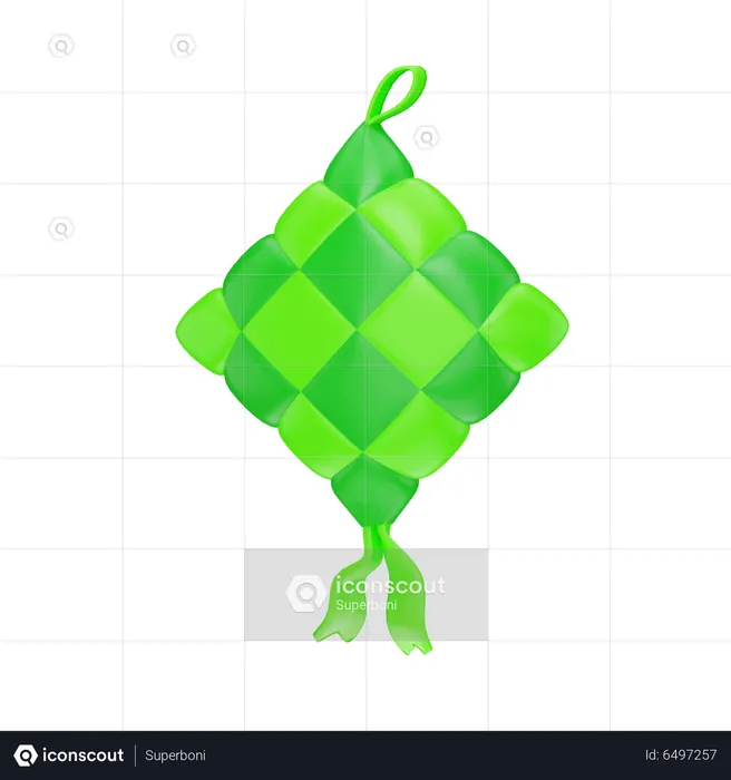 Ketupat  3D Icon