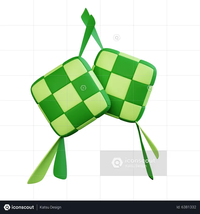 Nourriture Ketupat  3D Icon