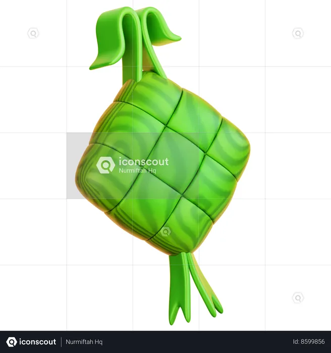 Gâteau de riz Ketupat  3D Icon