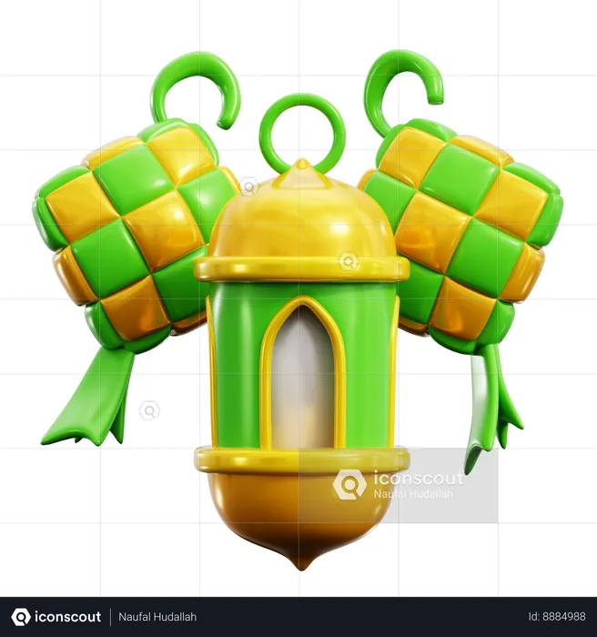 Ketupat Lantern  3D Icon