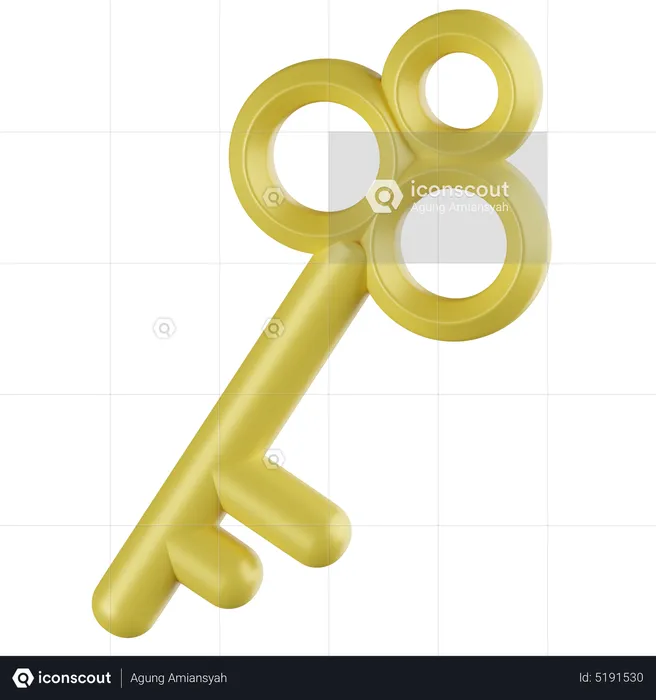 Key  3D Icon