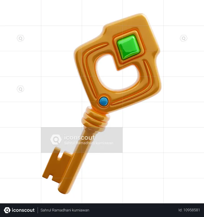 Key  3D Icon