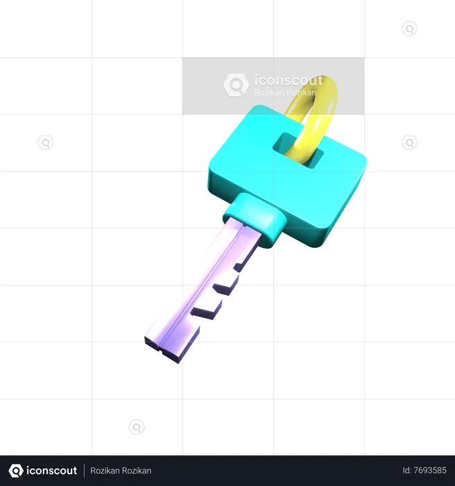 Key  3D Icon