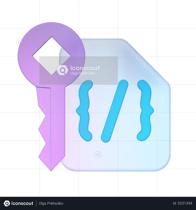 Key Code  3D Icon