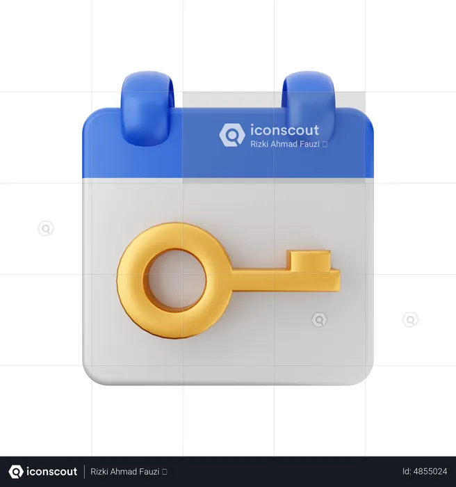 Key Date  3D Icon