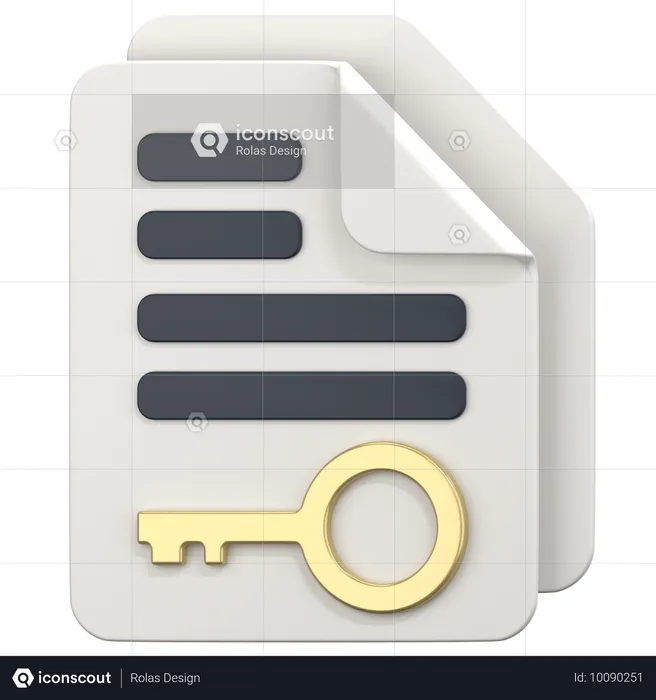 Key File  3D Icon