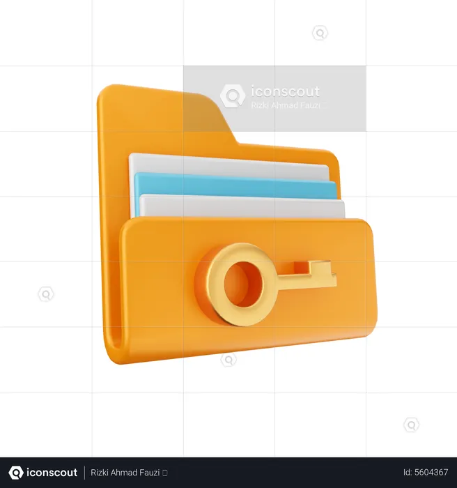 Key File  3D Icon