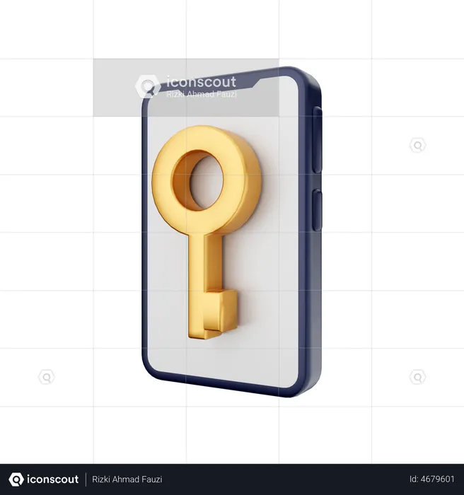 Key Password  3D Illustration