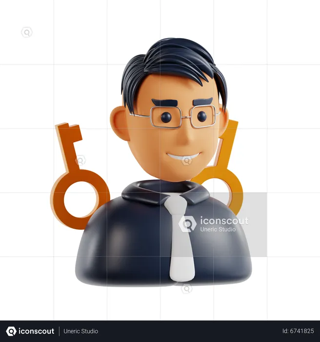 Key Person  3D Icon