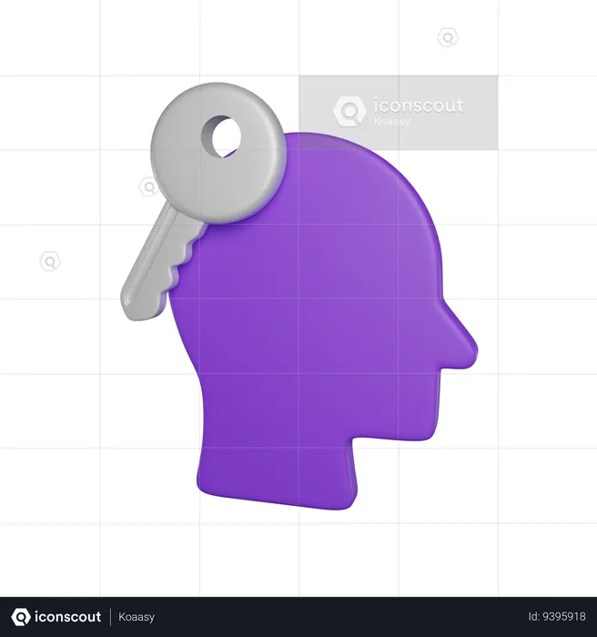 Key Thinking  3D Icon
