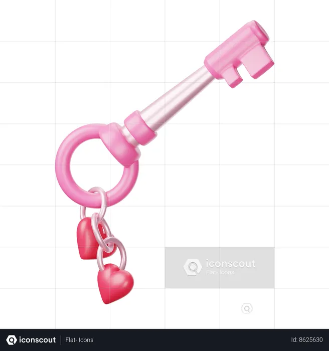 Key To My Heart  3D Icon