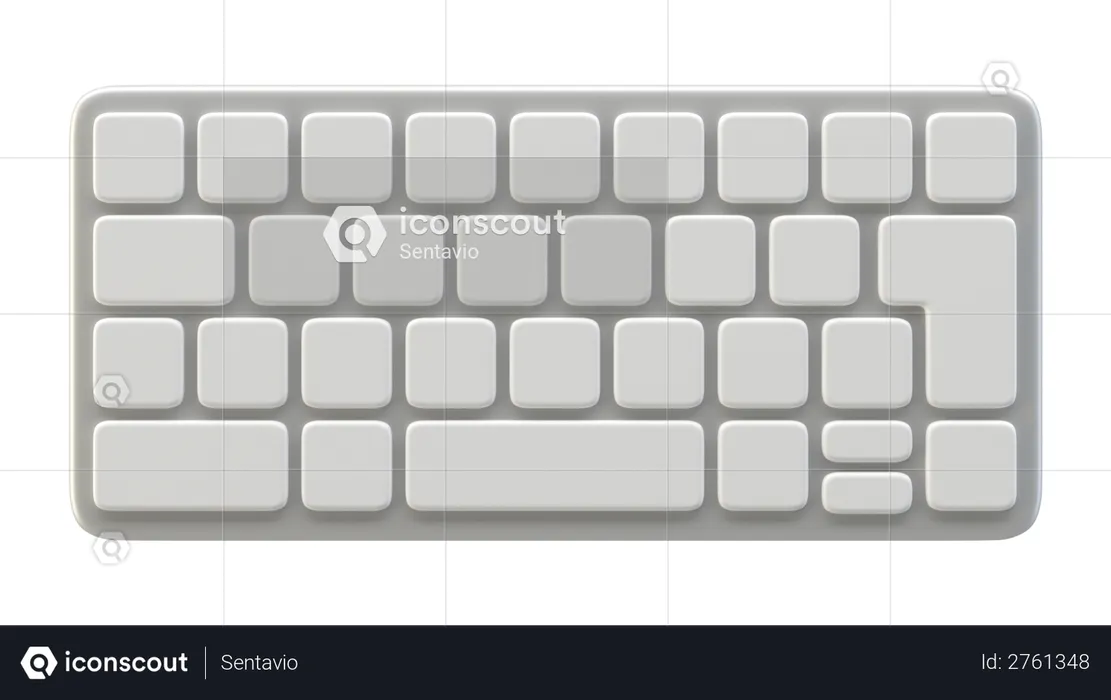 Keyboard  3D Illustration