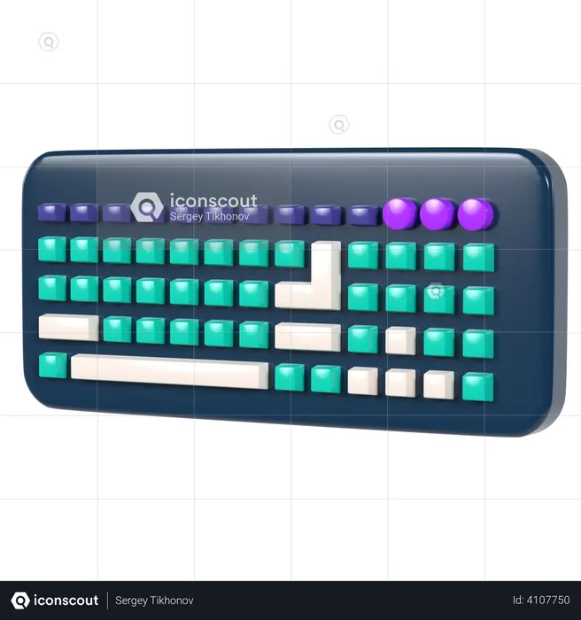 Keyboard  3D Illustration