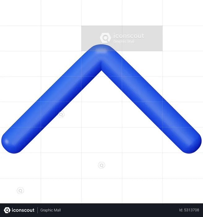 Keyboard Arrow Up  3D Icon