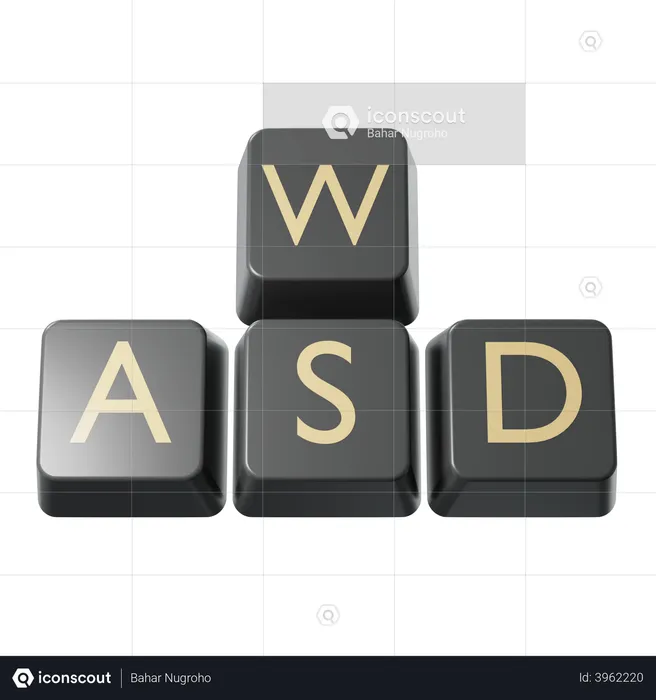 Keyboard Key  3D Illustration