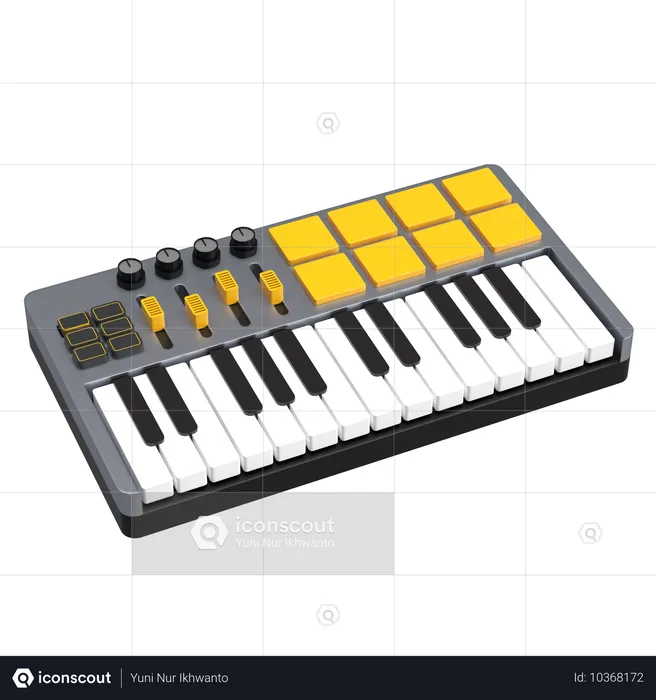 Keyboard Midi Controller  3D Icon