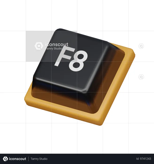 키캡 f8  3D Icon