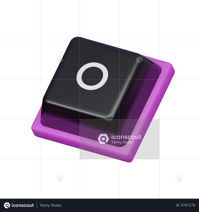 Keycap O  3D Icon