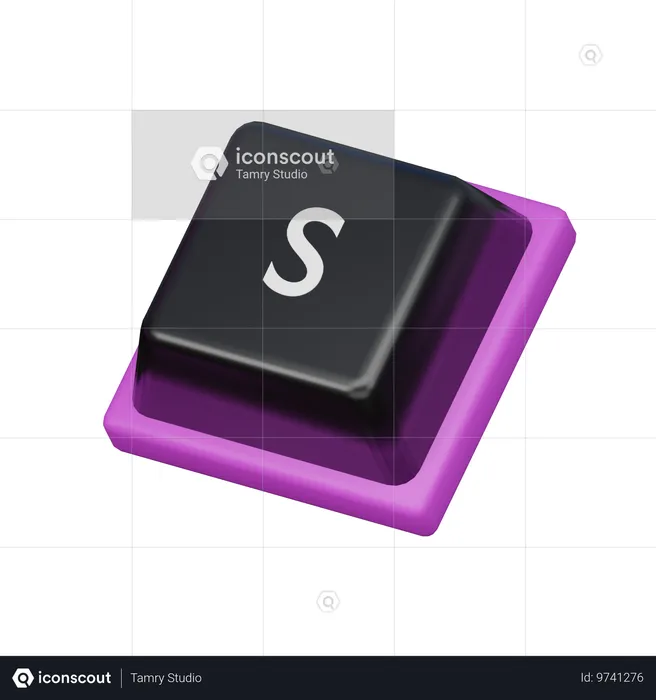 Keycap S  3D Icon