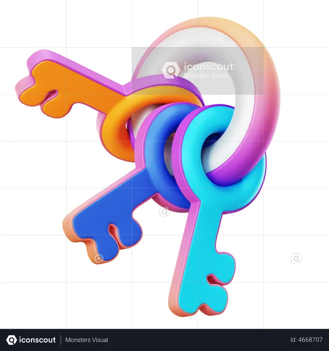 Keys  3D Illustration