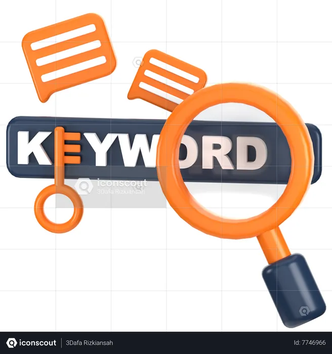 Keyword Research  3D Icon