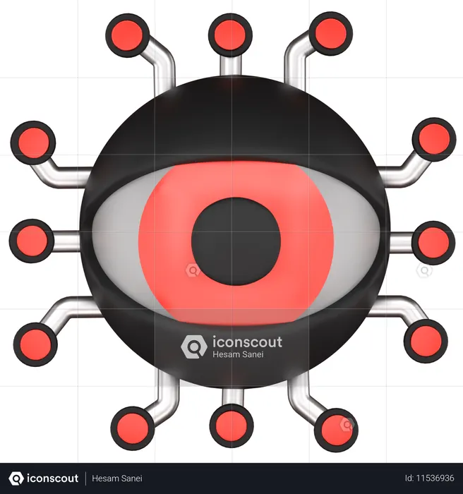 KI-Auge  3D Icon