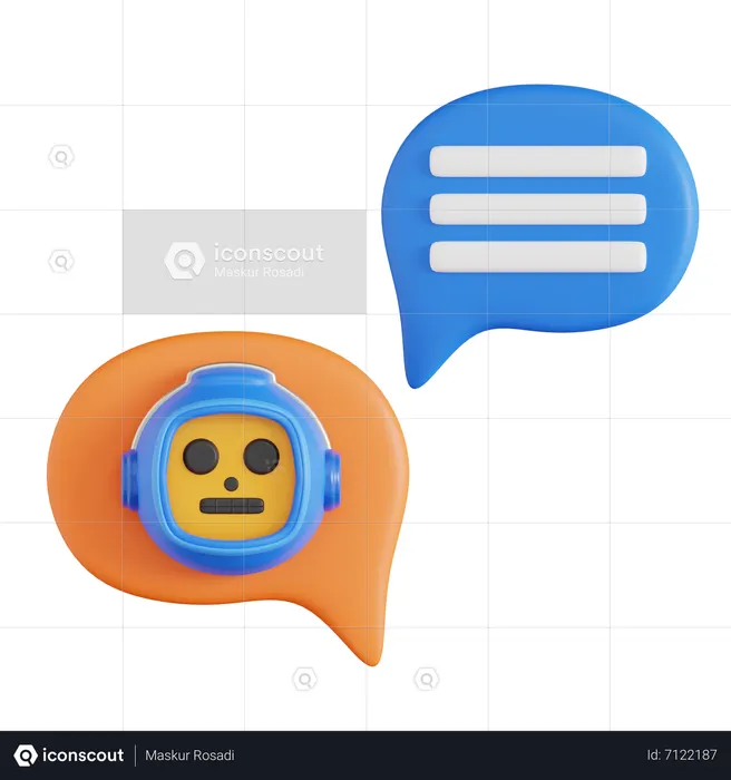 KI-Chat  3D Icon